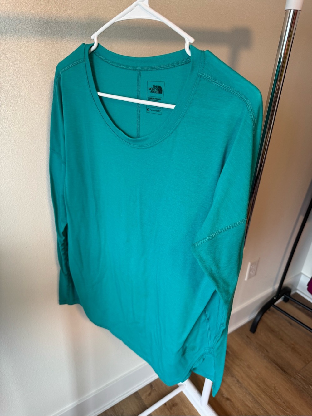 The North Face Womens Long Sleeve FlashDry Medium Green